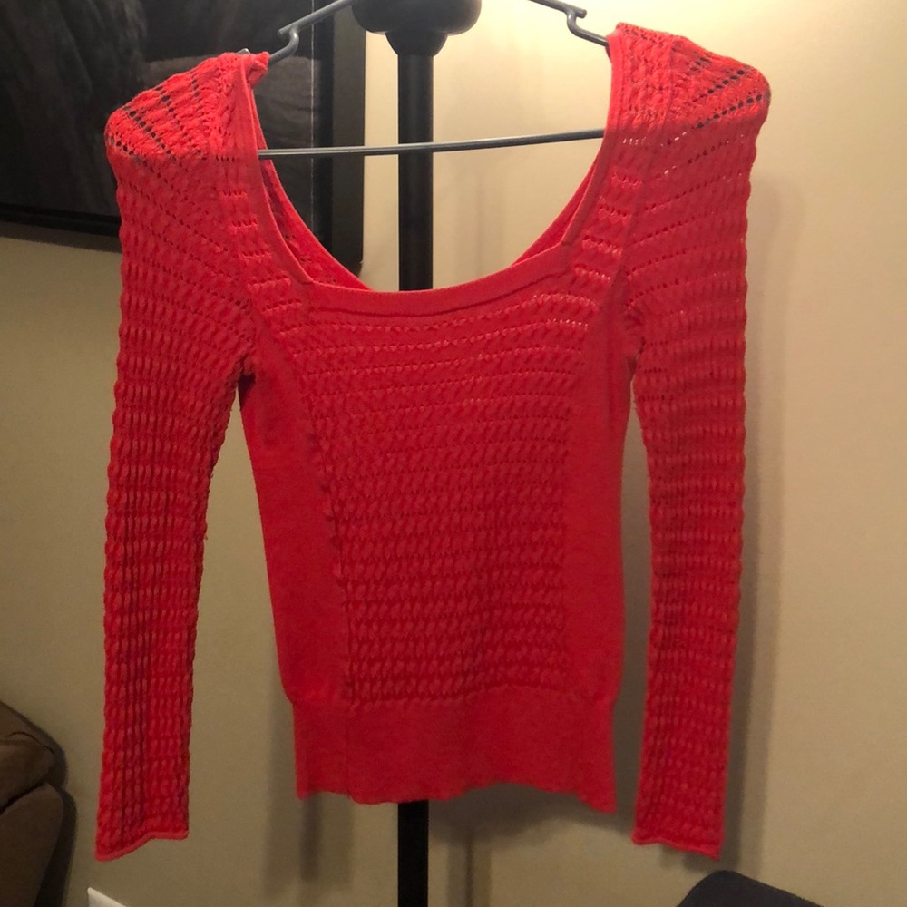 Orange free people sweater